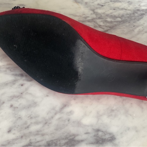 Red suede shoes , perfect for Fall and Winter - Picture 3 of 5